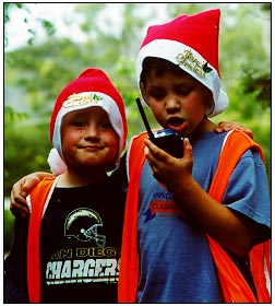 On a mission for Santa - Dec 1999 (last with Lisa)