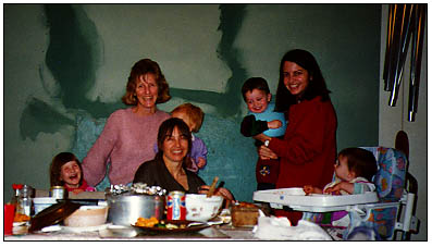 Lynnie and Lori and chimes